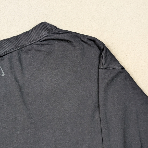 Nike Yoga Luxe Fleece V-Neck Cropped Sweatshirt Black Size XS - Picture 11 of 15